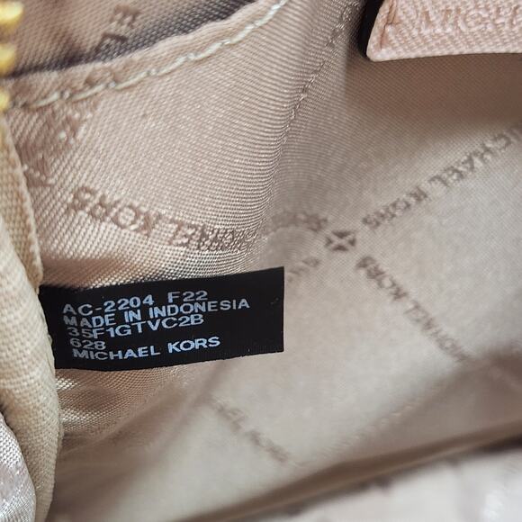 Michael Kors Jet Set Travel North South Chain Crossbody Bag Powder Blush Logo - Picture 10 of 10